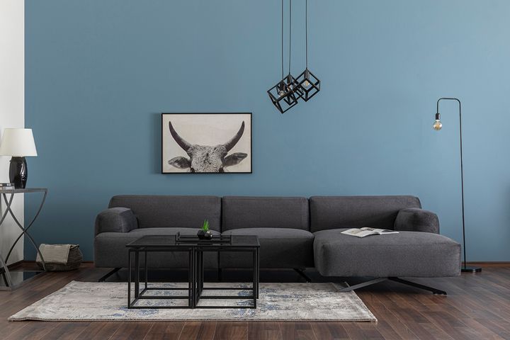 Ella Corner Sofa Right Chaise, Grey