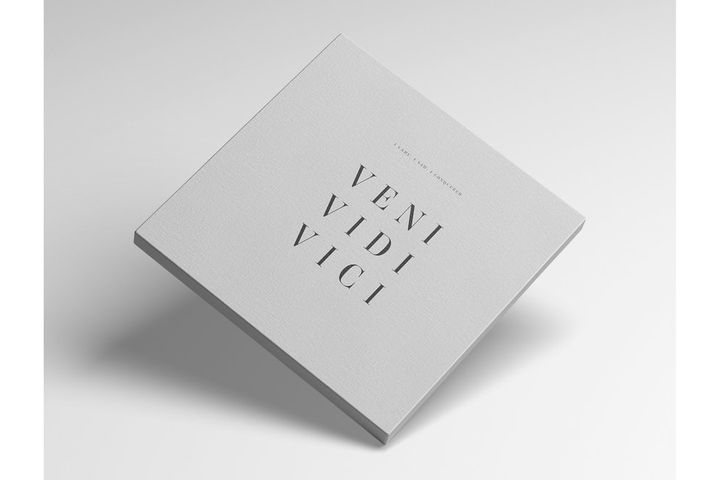 Veni Minimale Afbeelding Op Canvas, 70x70 cm