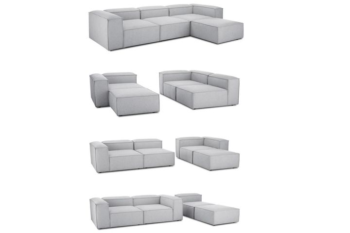 Frid Modulaire Hoekbank, Lichtblauw