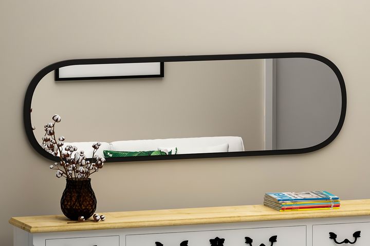 Mone Ceos Decoratieve Halspiegel, Zwart