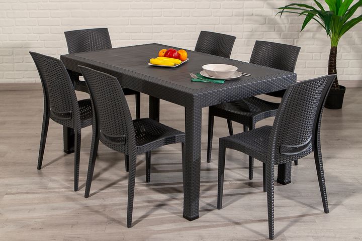 Carrano Garden Furniture Set, Anthracite