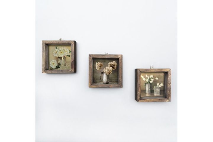 Blumen in der Vase Bilder-Set, 3 Tlg