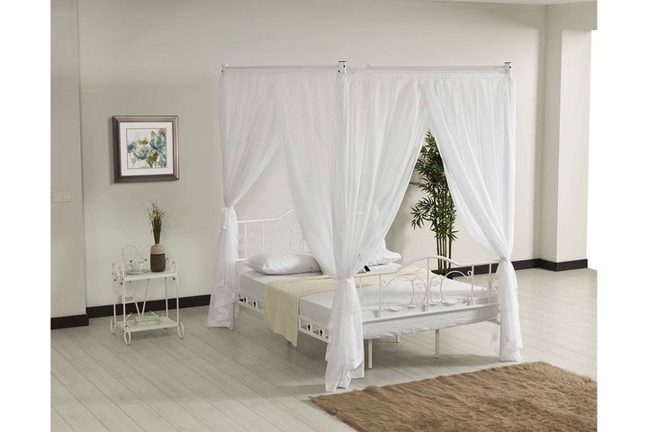 Pero Princess Metalen Bedframe met Klamboe, 140x200 cm