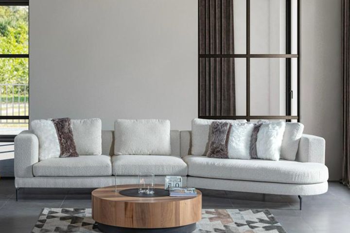 Monza Hoekbank Rechts, Wit