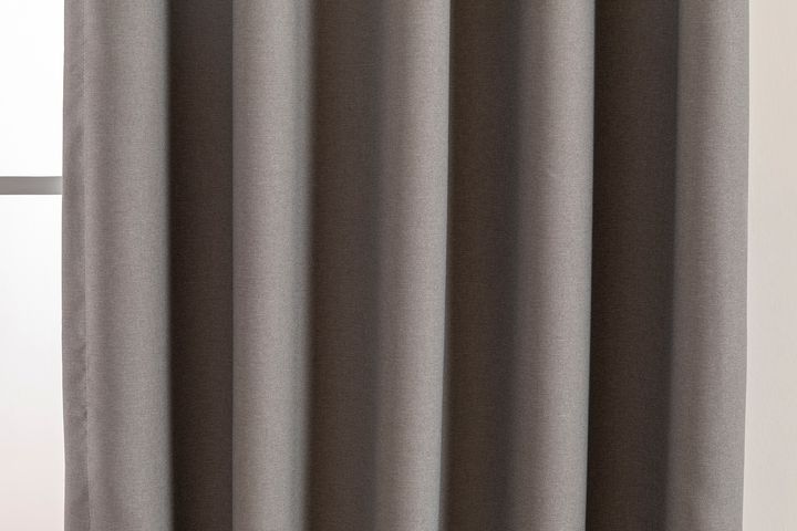 Haruna Blackout Curtain Pair, 100 x 250 cm, Grey