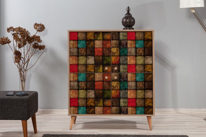 New Colors Dressoir met Houten Poten