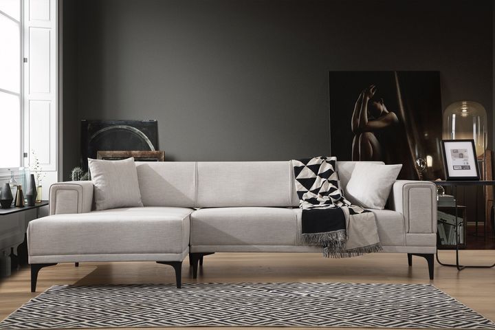 Horizont Hoekbank Links, Creme