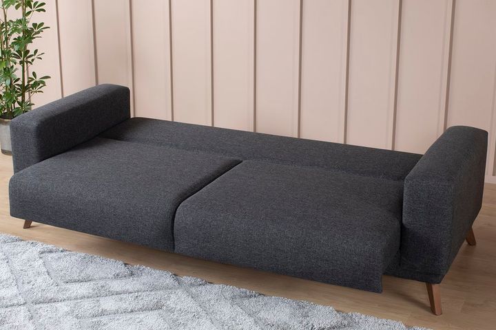 Lego 3-Zitsbank met Bed, Antraciet (Kleurkeuze Stof In Showroom)