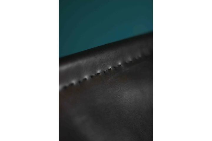 Sohomanje Cubic Leather Accent Chair, Dark Grey & Black