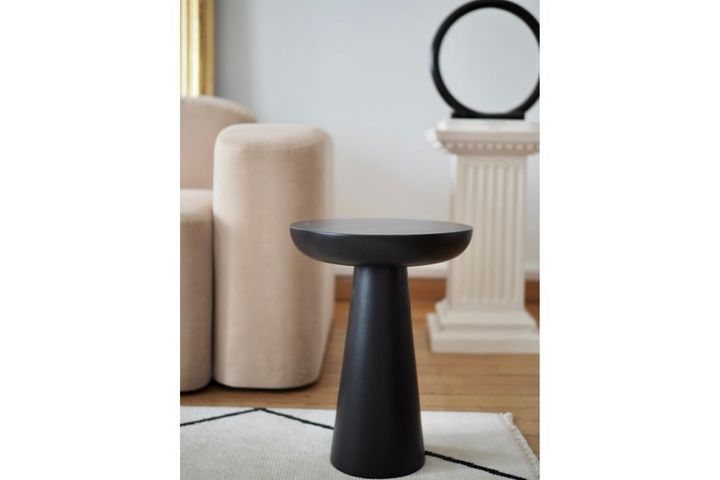 Tucas Home Mushroom Bijzettafel, 70 cm, Zwart