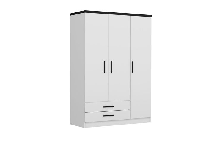 Tideway Plus Kledingkast met 3 Deuren & 2 Lades 210 cm Wit