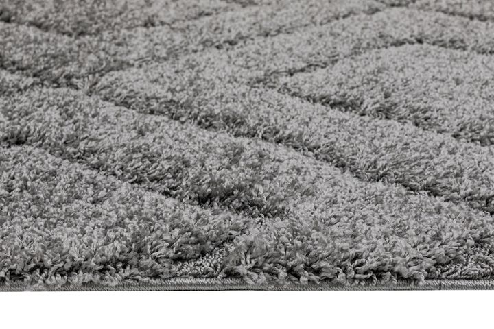 Lucca Shaggy Tapijt, 80x150 cm, Grijs