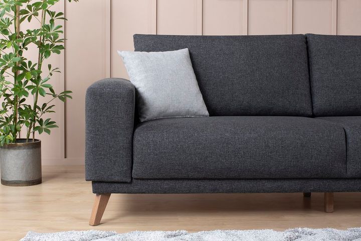 Lego 3-Zitsbank met Bed, Antraciet (Kleurkeuze Stof In Showroom)