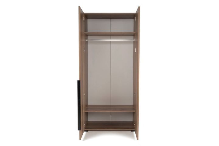 Luke 2 Door Wardrobe, Walnut
