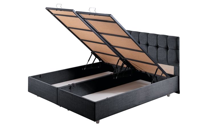 Paris Plus Boxspringbedset met Orthopedisch Matras, 150x200 cm, Grijs