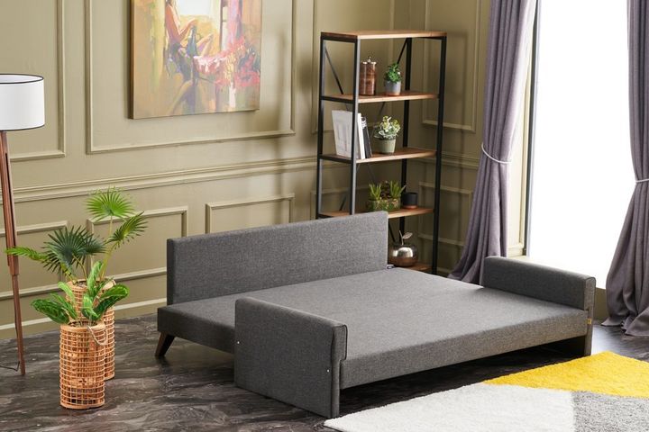 Bella Soft Slaapbank, Antraciet