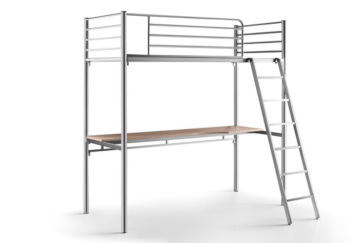 Kita Bunk Bed & Study Desk, 90 x 190 cm, Anthracite