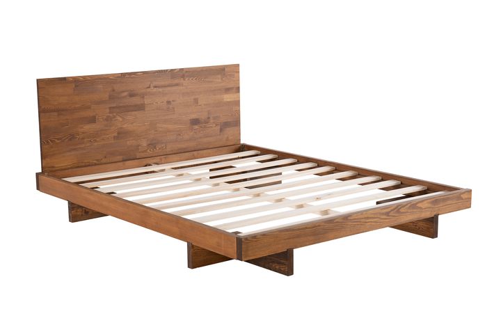 Luna Patna Houten Bedframe, 140x200 cm, Walnoot