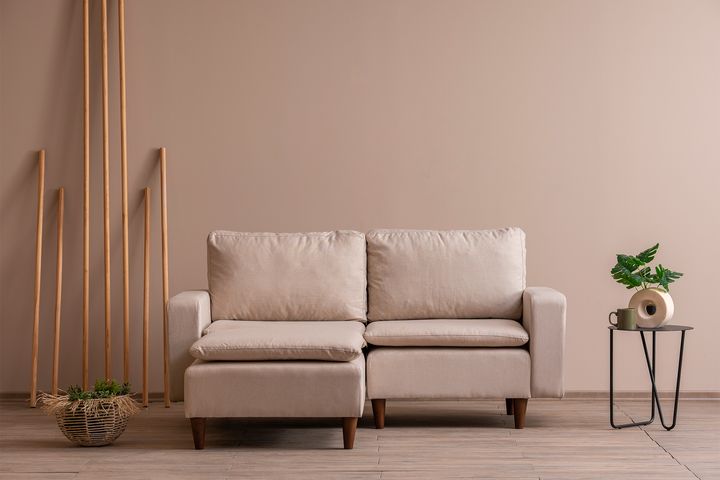 Pafu Lungo Mini-Hoekbank, Creme