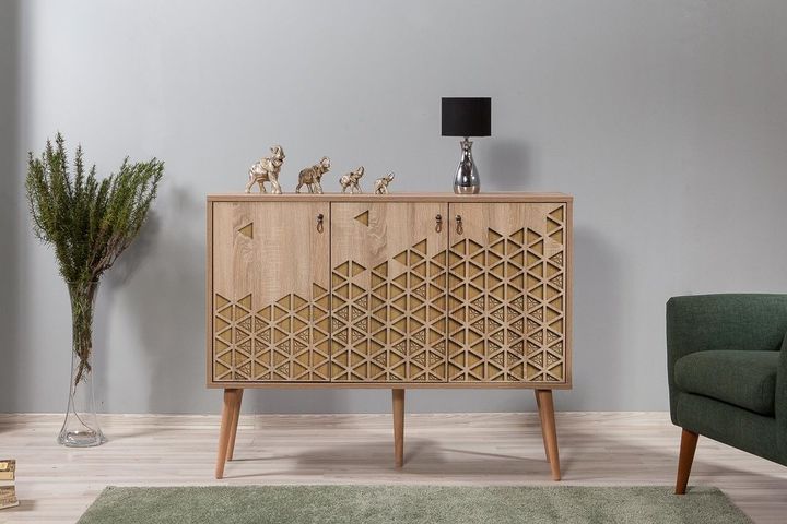 City Geometric Sideboard, Yellow