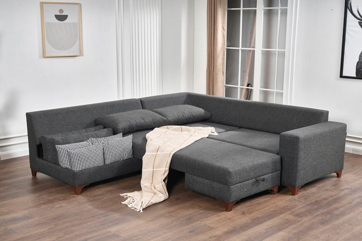 Masse Hoekbank Links, Antraciet