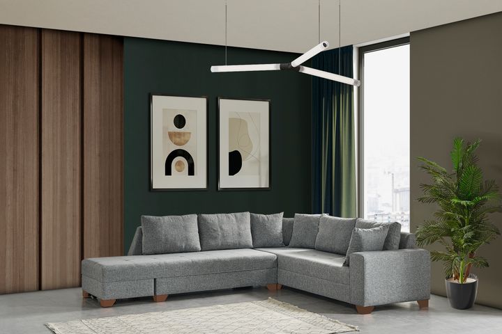 Esse Corner Sofa Left Chaise, Grey