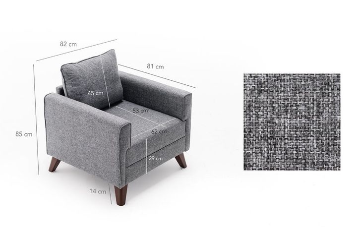 Bella Soft Fauteuil, Grijs