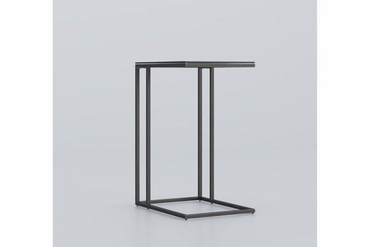 Everly C-Vormige Bijzettafel, Zwart