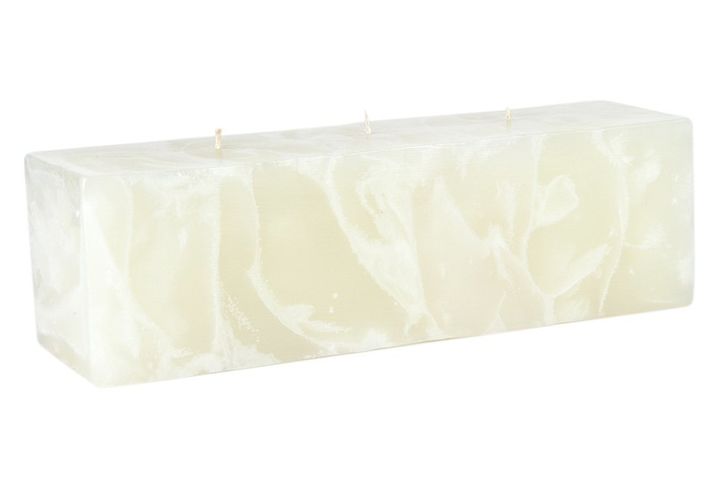 Marble Ecru Gardenia Scented Candle Block