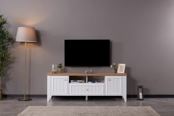 Lora TV Unit, 160 cm, White