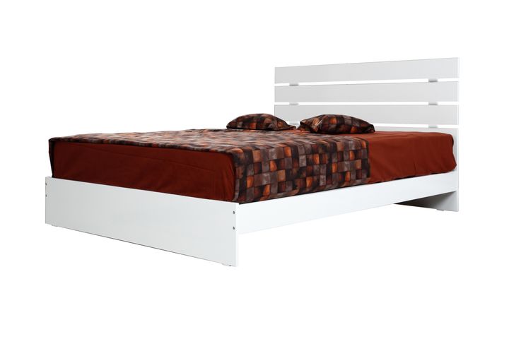 Pasific King Size Bed, 150 x 200 cm, White