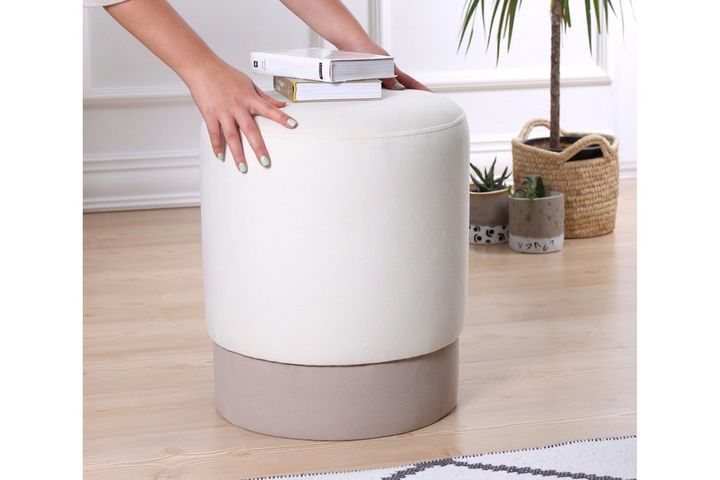 Ropp Ronde Poef, Creme