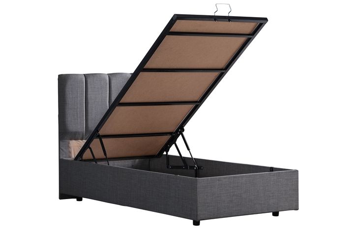 Gabba Boxspringbedset met Orthopedisch Matras, 90x190 cm, Grijs