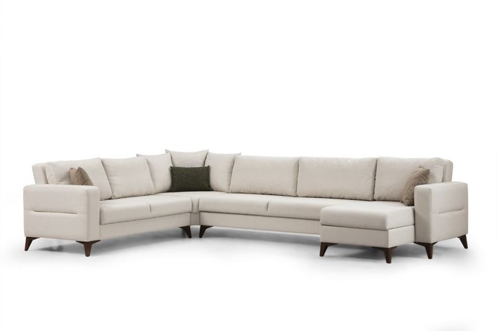 Kristal Hoekbank, Beige