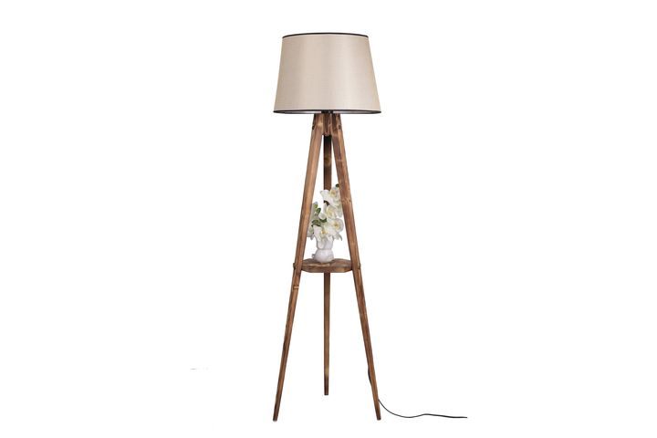 Barstall Tray Table Floor Lamp, 160 cm, Beige