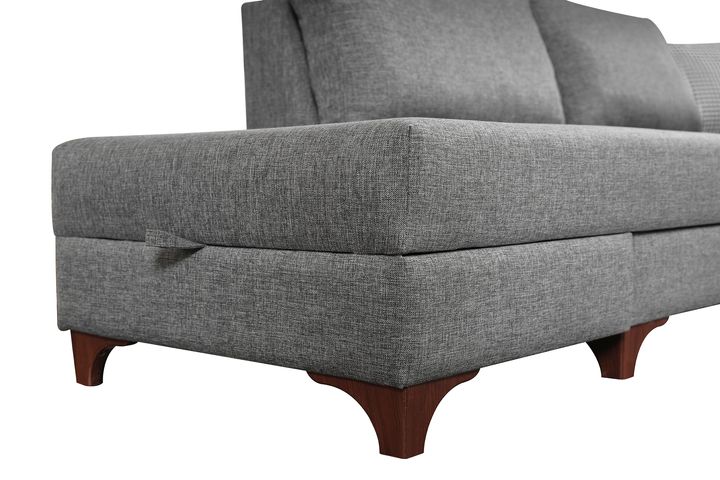 Masse Hoekbank Links, Grijs