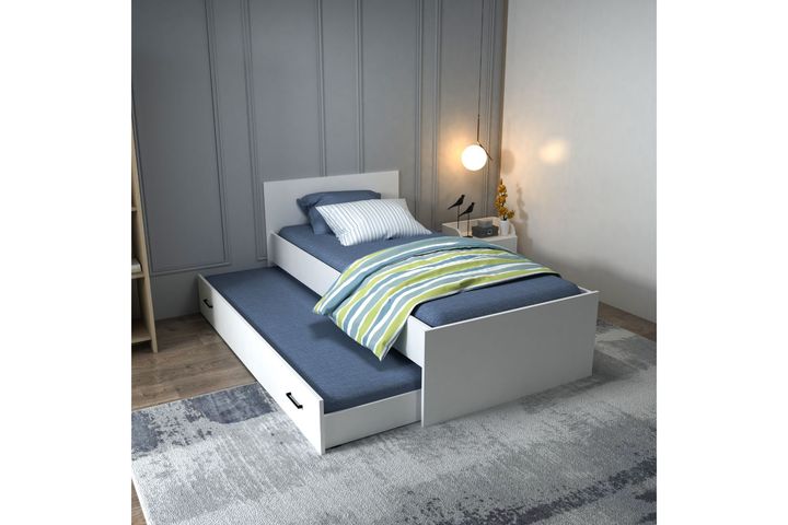 Arnetti Sofia Bedframe met Onderbed, 90x190 cm, Wit