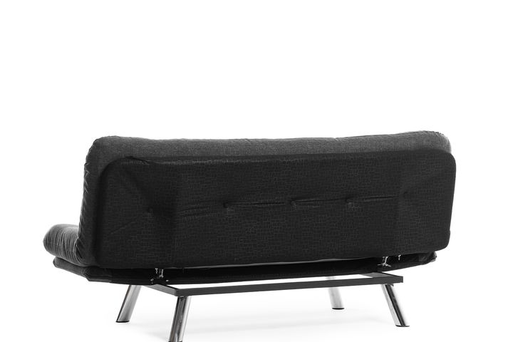 Pafu Hippo Linnen 3-Zitsbank Met Bed Functie, Donkergrijs
