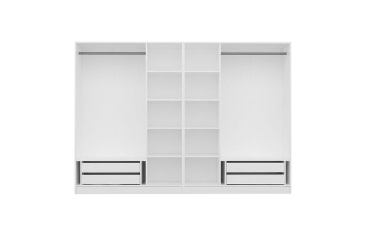 Medway Kledingkast met 6 Deuren en 4 Lades, Wit