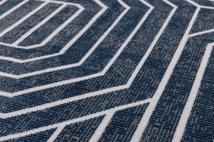 Natsu Machinetapijt, 80x150 cm, Blauw