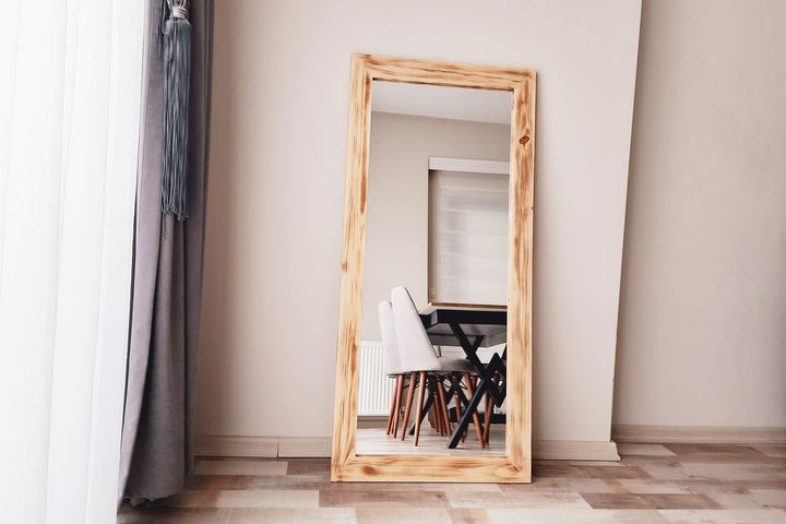 Wood Decoratieve Wandspiegel Cardie, 130x60 cm