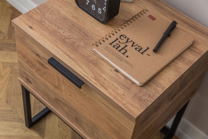 Milwaukee Midlake Bedside Table, Walnut