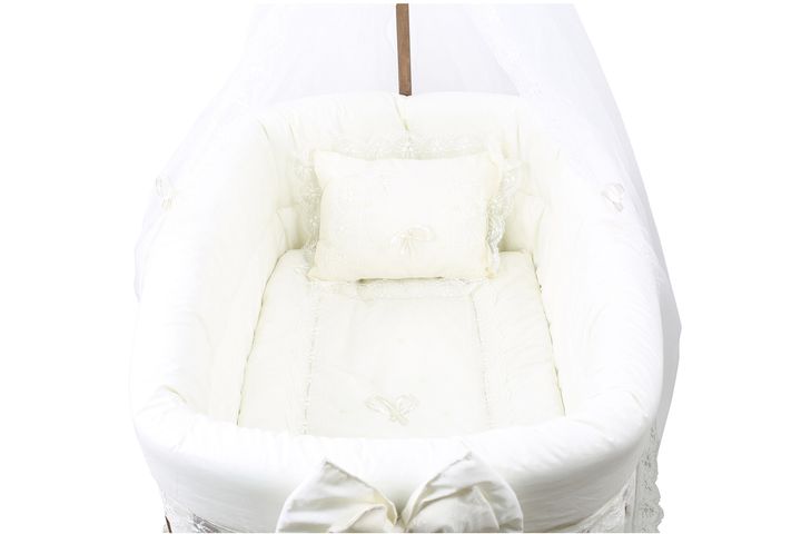 Wieg met Strik, Gevaarlijke Mand, Donker 60x90 cm, Walnoot