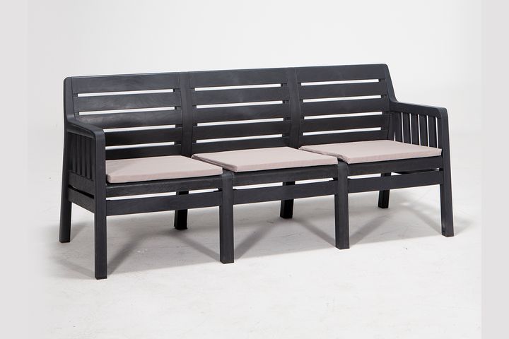 Lara Outdoor Sofa Set, Black