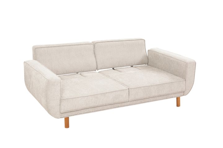 Larus 3-Zitsbank, Creme, Natuurlijke Poten