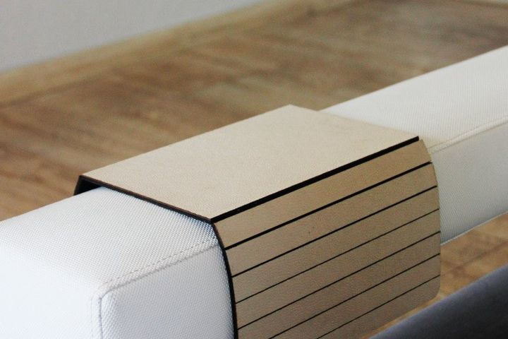 Elbow Sofa Arm Tray, Cream