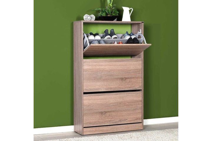 Adore Flat Duo 3-Tier Large Shoe Storage Cabinet, Yellow