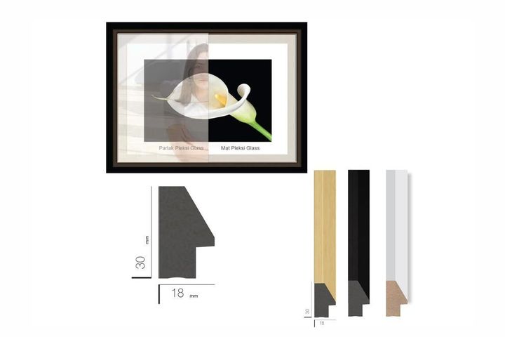 Pastel Foliage Art Print with Frame, Triptych