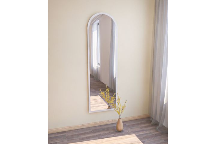 Mone Ovale Staande Spiegel, 160x50 cm, Wit