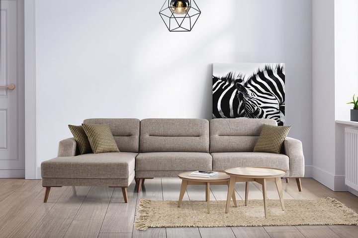 Anka Hoekbank Links, 300x170 cm, Lichtbruin
